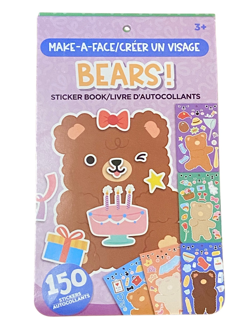 🛍️3/$20🛍️ Make-A-Face Bears! Sticker Book - Purple